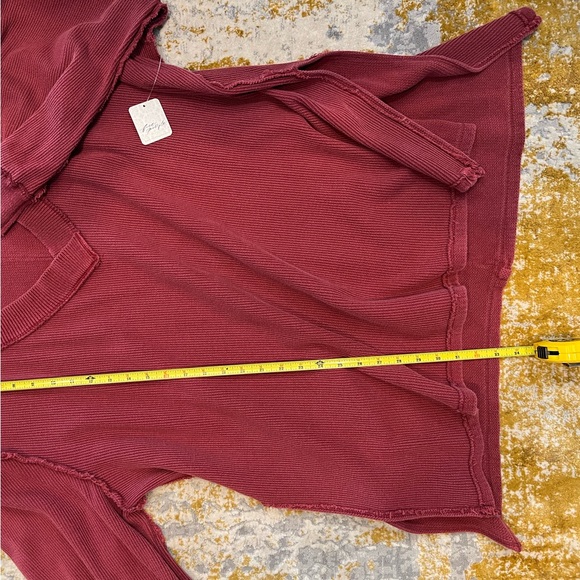 Free People Asher Thermal Knit V-neck Top - Picture 6 of 10